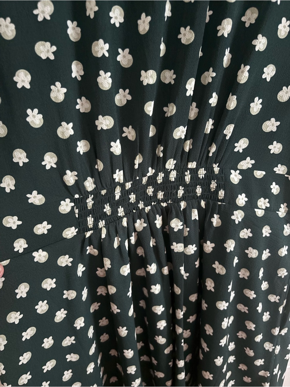 Kate Spade NY Silk Green Floral Fit & Flare Dress Size Autumn Wedding Guest Dres - Picture 6 of 10